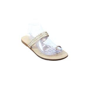 Valia Gabriel Womens Textured Toe Strap Flip Flips Nude Size EUR 41